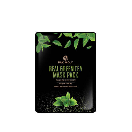 Mặt Nạ Giúp Giảm Viêm, Làm Dịu Sưng Đỏ, Se Khít Lỗ Chân Lông Pax Moly Real Green Tea 25ml Hộp 10 Miếng