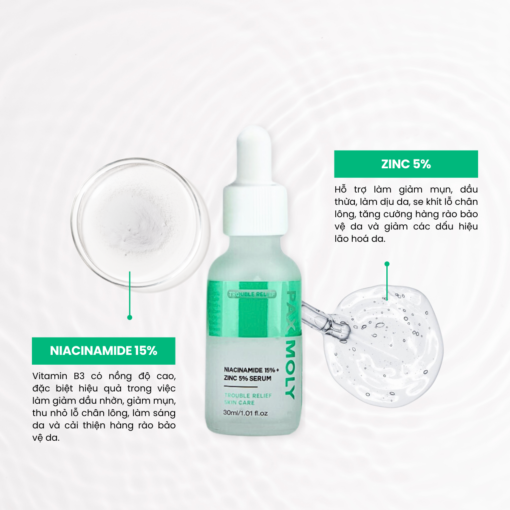 Flash Sale Serum Pax Moly Niacinamide 15% và Zinc 5% 30ml - Hình ảnh 4