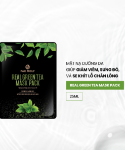 Mặt Nạ Giúp Giảm Viêm, Làm Dịu Sưng Đỏ, Se Khít Lỗ Chân Lông Pax Moly Real Green Tea 25ml Hộp 10 Miếng 3 10