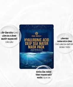 Pax Moly Hyaluronic Acid Deep Sea Water Mask Pack 25ml làm dịu kích ứng da khô - Hộp 10 miếng 4 12