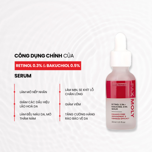 Độc Quyền Deal - Serum Pax Moly Retinol 0.3% và Bakuchiol 0.5% - Dung Tích 30ml - Hình ảnh 5