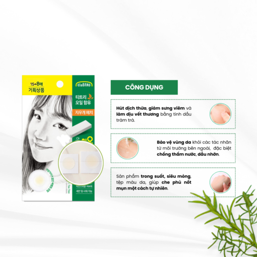 Miếng Dán Mụn Tan Xẹp Mụn Hiệu Quả Elaband Hydro Dot Tea Tree - Hình ảnh 6