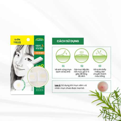 Miếng Dán Mụn Tan Xẹp Mụn Hiệu Quả Elaband Hydro Dot Tea Tree - Hình ảnh 7