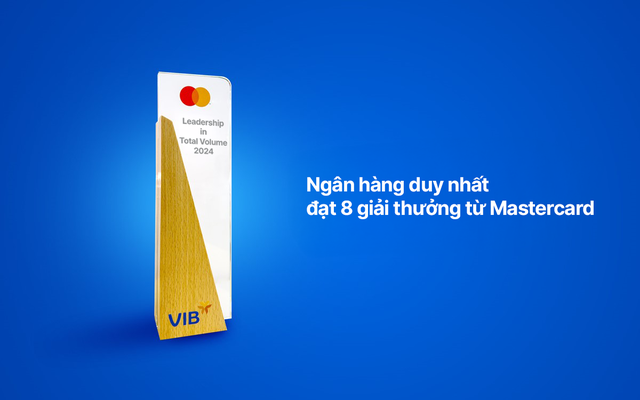 VIB dẫn đầu về chi tiêu thẻ Mastercard năm 2024 vib dan dau ve chi tieu the mastercard nam 2024