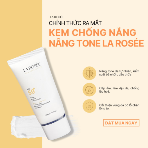 Kem Chống Nắng La Rosée SPF 50+ - Nâng Tone, Thấm Nhanh, Chống Nước - Hình ảnh 3