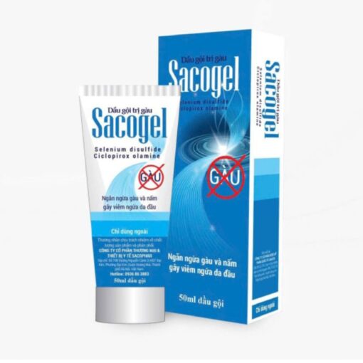 Dầu Gội Trị Gàu Sacogel - Ngăn Gàu, Giảm Ngứa Da Đầu 50ml