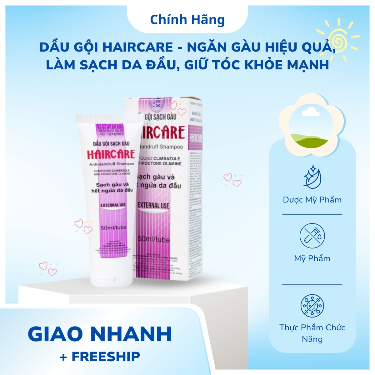 Trang chủ dau goi haircare ngan gau hieu qua lam sach da dau giu toc khoe manh