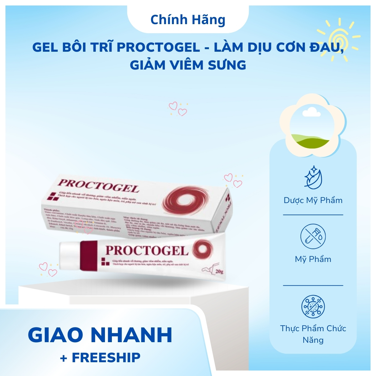 Trang chủ gel boi tri proctogel lam diu con dau giam viem sung ho tro hoi phuc hieu qua