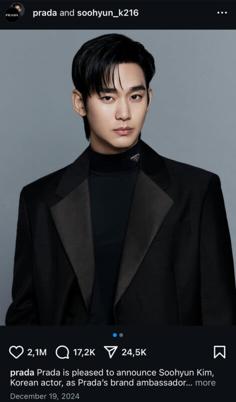 Kim Soo Hyun và Prada: Ai "ám" ai? 1 Kim Soo Hyun và Prada: Ai "ám" ai?