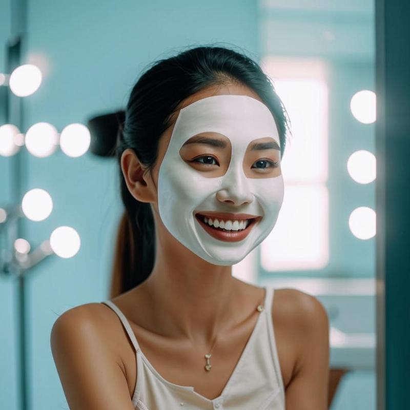 Mặt Nạ Dưỡng Da Hàn Quốc: Bí Quyết Cho Làn Da Không Tì Vết Của Phụ Nữ Hiện Đại 1 Cô gái thư giãn đắp mặt nạ dưỡng da Hàn Quốc Mộc Beauty.