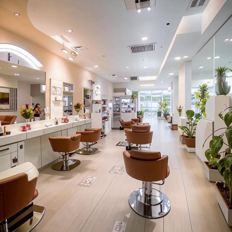 Unlock Your Radiant Glow at Mộc Beauty Hoàng Hoa Thám: Premier Skin Care and Beauty Destination in Tan Binh District 1 Mộc Beauty salon interior, 247 Hoàng Hoa Thám, Tân Bình, HCMC, showcasing beauty services.