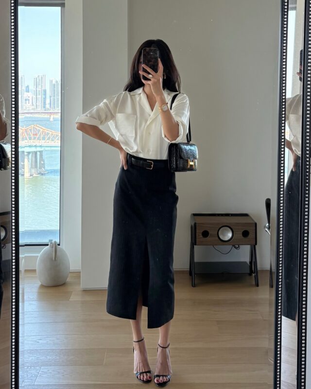 10 cách mặc chân váy suông tới công sở chuẩn thanh lịch, nhưng vẫn rất trẻ trung 10 cach mac chan vay suong toi cong so chuan thanh lich nhung van rat tre trung