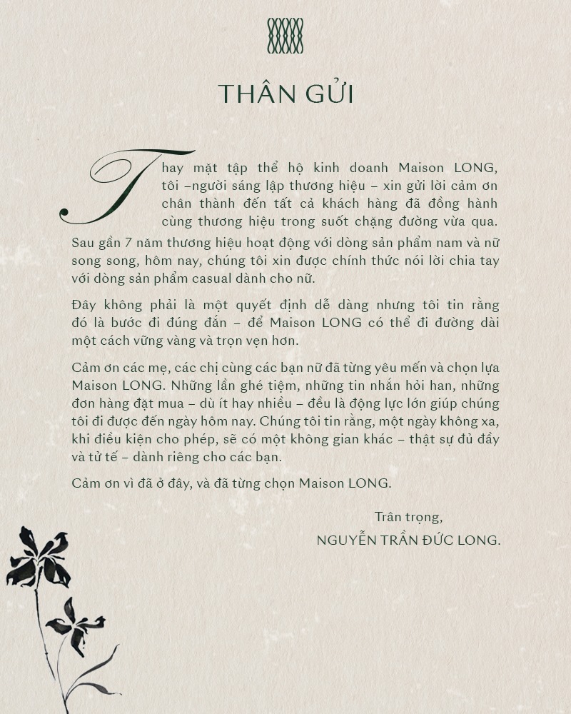Thêm một local brand Việt viết tâm thư chia tay khách hàng sau 7 năm them mot local brand viet viet tam thu chia tay khach hang sau 7 nam