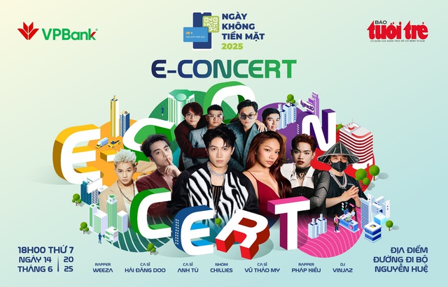 Dàn sao đình đám đổ bộ VPBank E-Concert tại Ngày không tiền mặt 2025 dan sao dinh dam do bo vpbank e concert tai ngay khong tien mat 2025