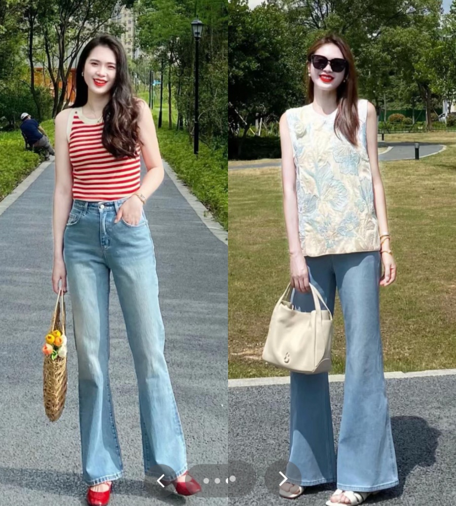 Kiểu quần jeans dành cho phụ nữ tuổi 35+: Tôn dáng, hack chân dài, mặc lên là sang chảnh- Ảnh 5. Kiểu quần jeans dành cho phụ nữ tuổi 35+: Tôn dáng, hack chân dài, mặc lên là sang chảnh- Ảnh 5.