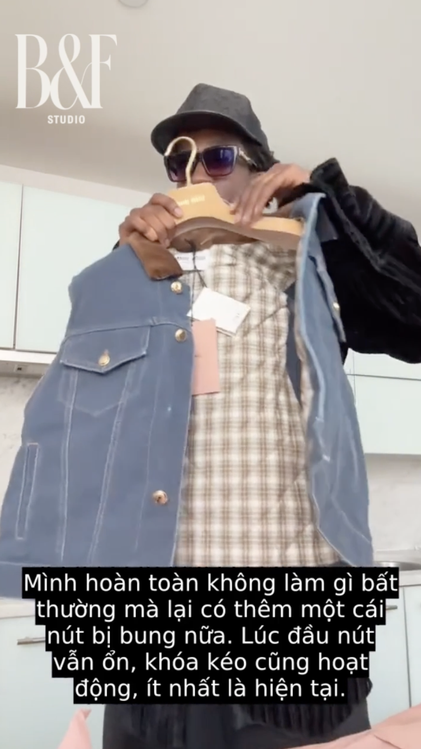 Chàng trai mặc đẹp nhất TikTok phốt đồ Miu Miu quá tệ: 470 triệu cho 2 chiếc áo bung khuy, rớt khoá ngay khi unbox- Ảnh 8. Chàng trai mặc đẹp nhất TikTok phốt đồ Miu Miu quá tệ: 470 triệu cho 2 chiếc áo bung khuy, rớt khoá ngay khi unbox- Ảnh 8.