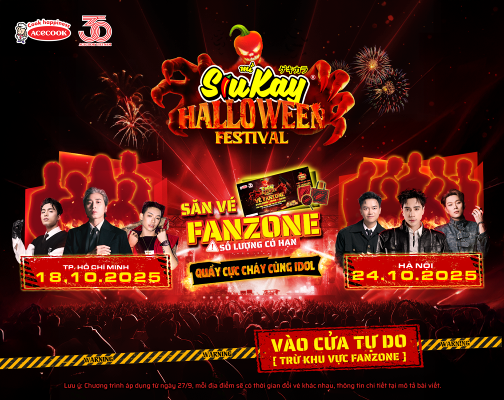 Nhập Hội Bắt Ớt Ma, săn vé fanzone quyền lực tại SiuKay Halloween Festival 2025 nhap hoi bat ot ma san ve fanzone quyen luc tai siukay halloween festival 2025