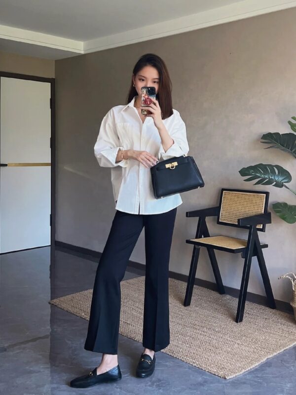 Quần loe nhẹ mặc lên tôn dáng đúng đỉnh, có 3 công thức phối đồ giúp chân dài miên man 10 Quần loe nhẹ mặc lên tôn dáng đúng đỉnh, có 3 công thức phối đồ giúp chân dài miên man quan loe nhe mac len ton dang dung dinh co 3 cong thuc phoi do giup chan dai mien man