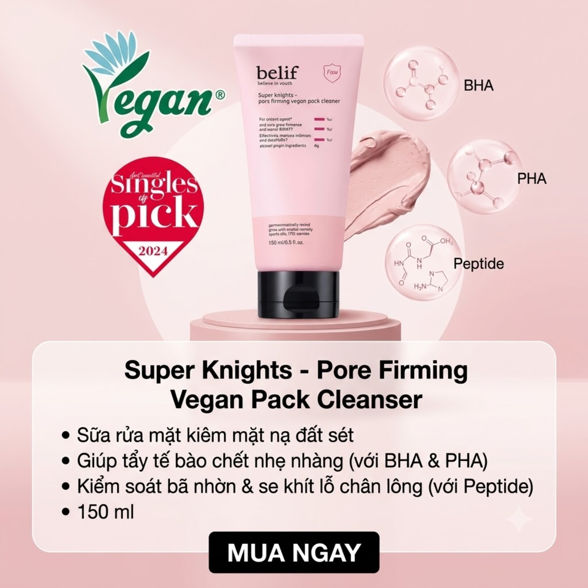 Trang chủ Belif Super Knights Pore Firming Vegan Pack Cleanser 2