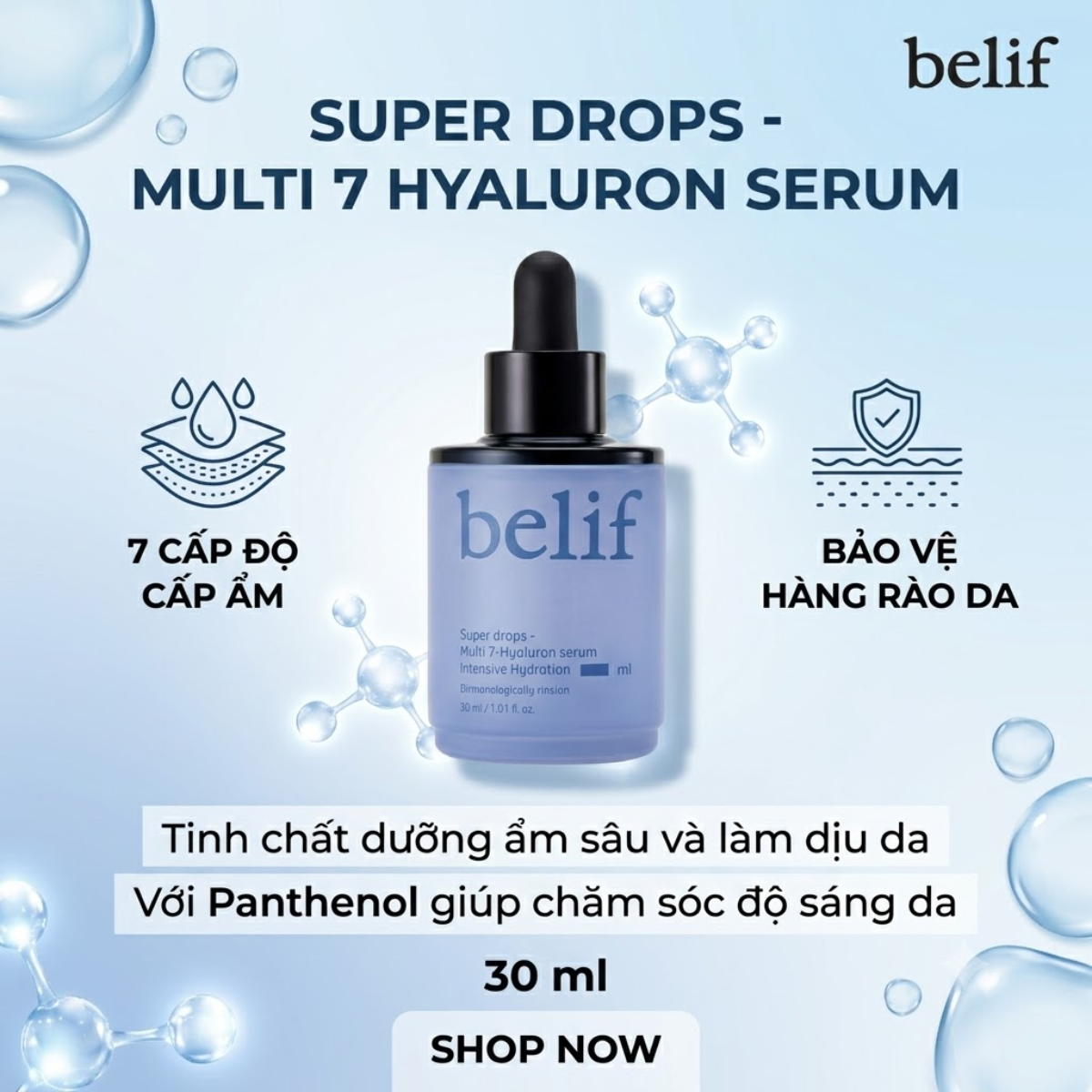 Trang chủ belif Super Drops Multi 7 Hyaluron Serum 2