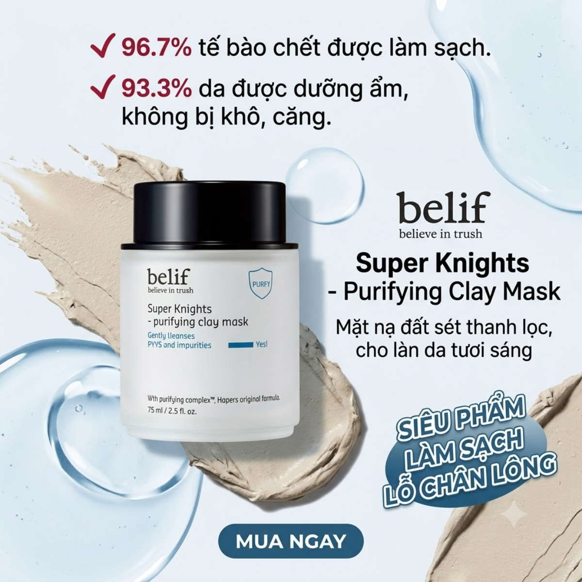 Trang chủ belif Super Knights Purifying Clay Mask 2