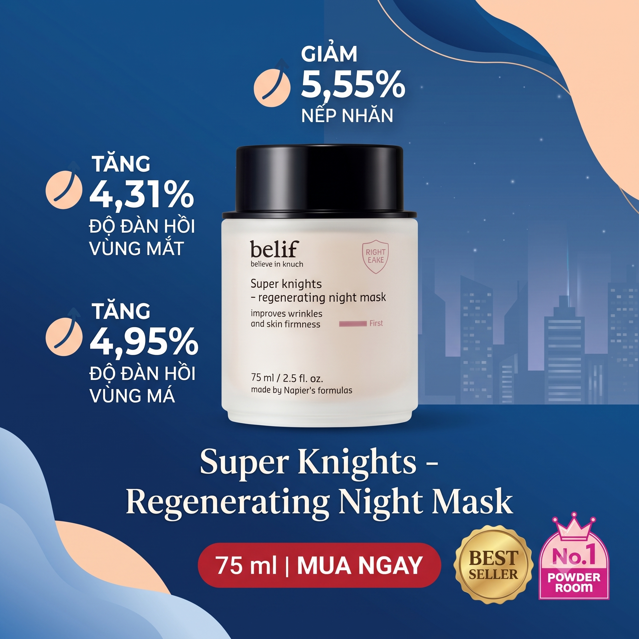 Trang chủ belif Super Knights regenerating night mask 1